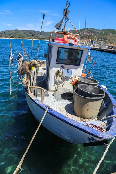 Insel Elba Italien Mai 2017 Typisches Fischerboot Das Steg Festgemacht — Stockfoto