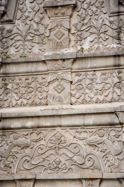 Yogyakarta, Java - 26 Mayıs 2019: Gedhong Temanten binaları. Binaları ve süslü çatıları olan Gedhong Gapuro Panggung.