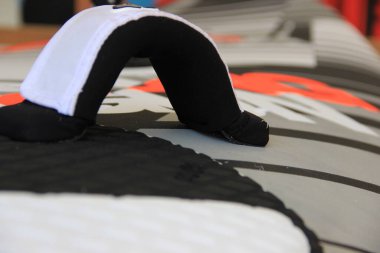 Randheli, Maldivler - 10 Ocak 2014: Su sporları ekipmanlarına yakın çekim