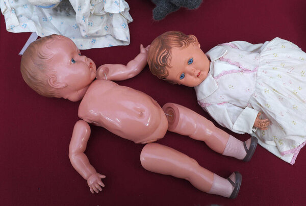 old dolls, a toy for little girls ... 
