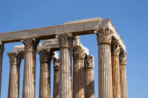 Temple Olympian Zeus Columns Closeup Daylight Athens — Stock Photo, Image