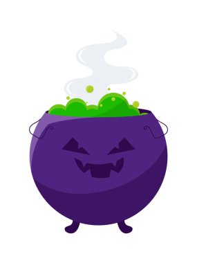 Cadıların kazanı. Cadılar Bayramı. İksir. Tatil için dekor.