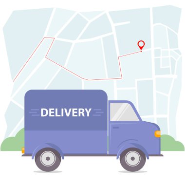 Teslimat. Paket var. Arabayla teslimat. Arabayla bir paket taşınıyor