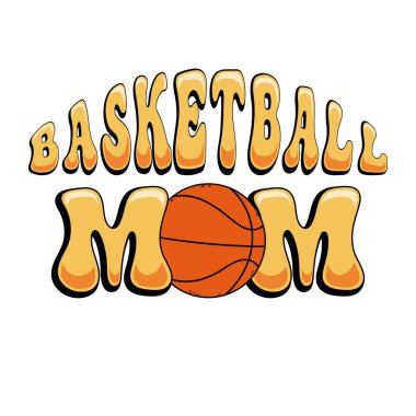 Basketbol mu? Harika harfler. Havalı çizgi film harfleri modaya uygun modaya uygun eski tarz. Doodle illüstrasyon basketbol topu.