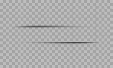 Vektör gölge. Kâğıttan düşen gölge. Vektör grafikleri için gölge örtüsü.