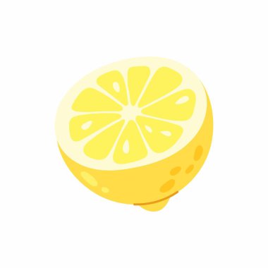 Olgun limonun yarısı düz stil. Taze narenciye. Limonata ya da tatlı yapmak için. Limon.