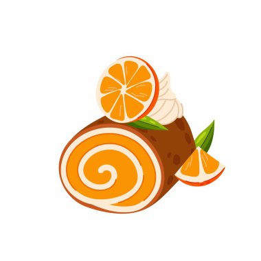 Kremalı ve portakallı börek. Portakal aromalı tatlı ya da düz stil turta..