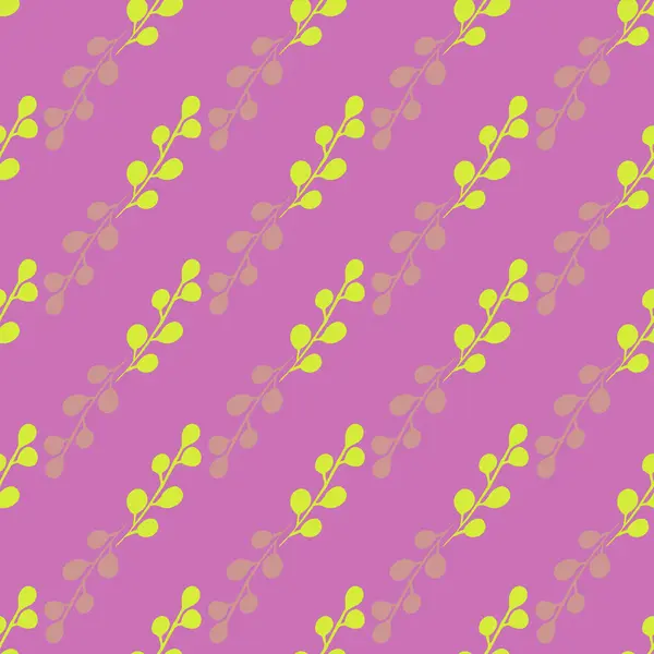 Abstract Bladeren Illustratie Naadloos Patroon Roze Achtergrond Ontwerp — Stockvector