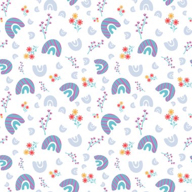 Dekoratif boho desen tasarımı, vektör illüstrasyon arka planı