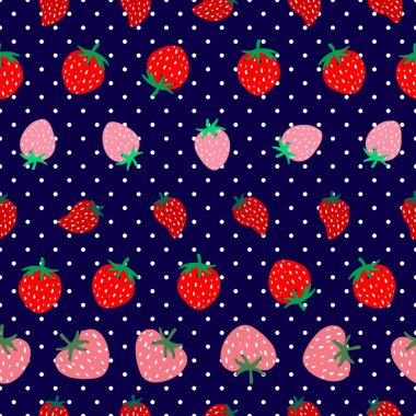 Polka noktalarında çilek aromalı, dikişsiz tasarım.