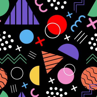 Memphis biçimi kusursuz desen çizimi