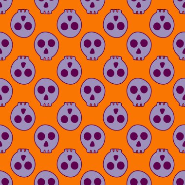 Cadılar Bayramı ürkütücü kafatası vektör deseni tasarımı