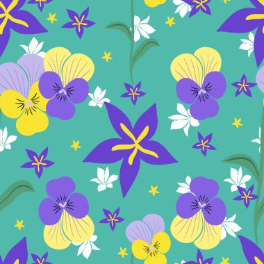 Bahar çiçekleri yumuşacık çiçek desenlerini yumuşatır