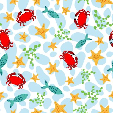 Karmaşık denizaltı dikişsiz desen