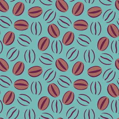 Kahve çekirdekleri soyut ve pürüzsüz desen tasarımı