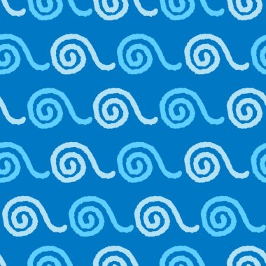 Deniz dalgaları pürüzsüz desen çizimi