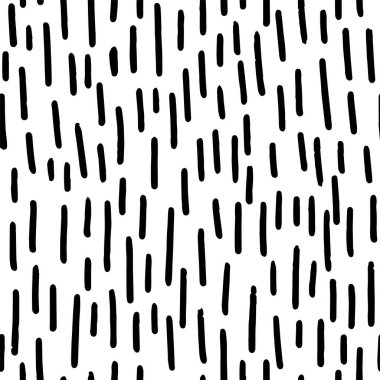 Hand drawn vertical lines and dashes seamless pattern design
