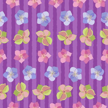 Hellebore flowers seamless pattern design
