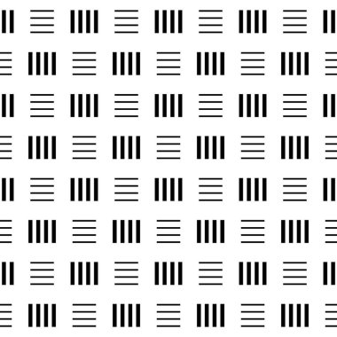 Black and white dashes and lines seamless vector pattern