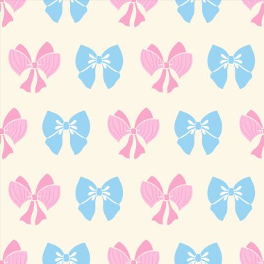 Colorful bows seamless pattern vector background