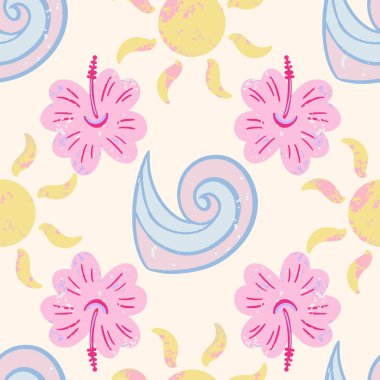 Summer vacation seamless vector pattern design