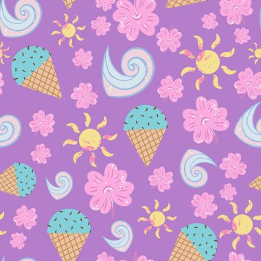 Summer design vector seamless pattern
