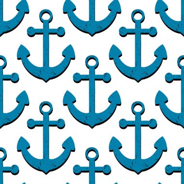 Anchor vector seamless pattern design on white background