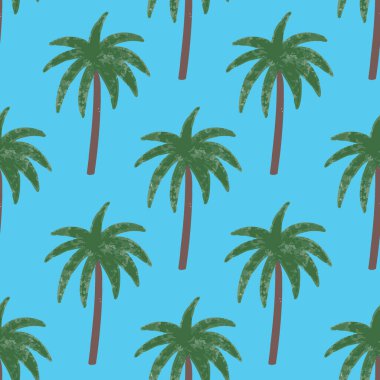 Palm tree seamless vector pattern