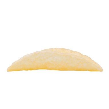 crisps fast food heap tasty isolated on white background.