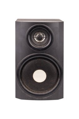 speaker black sound stereo speaker isolated on white background
