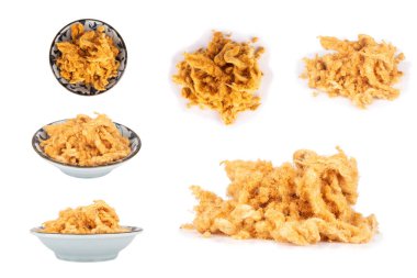 shredded pork thai isolated  on white background.