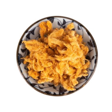 shredded pork thai isolated  on white background.