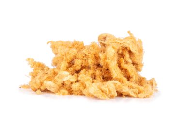 shredded pork thai isolated  on white background.