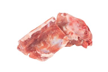 vertebrae pig isolated on white background.
