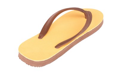 sandals  flip flops color brown isolated on white background.