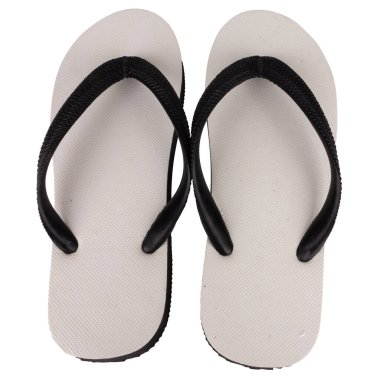 sandals  flip flops color black isolated on white background.
