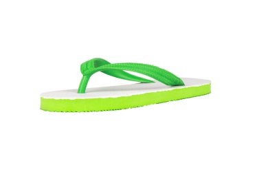 sandals  flip flops color green isolated on white background.