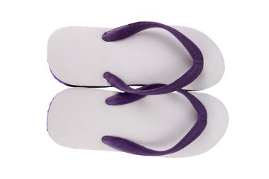 sandals  flip flops color purple isolated on white background.