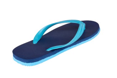 sandals  flip flops color blue isolated on white background.