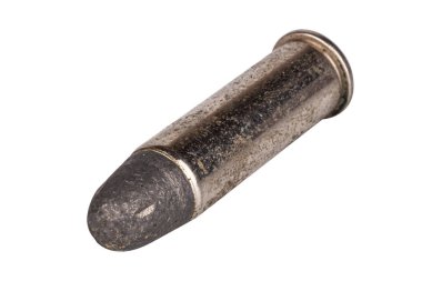 bullet isolated on white background shot war head.
