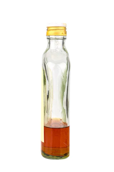 Bottiglia Liquore Bicchiere Vino Isolato Sfondo Bianco — Foto Stock