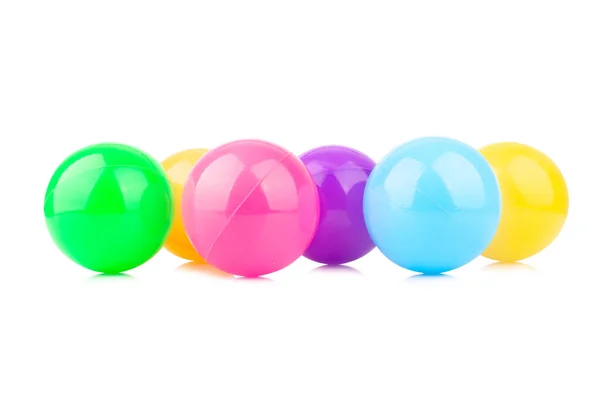 Bola Muchos Color Plástico Completo Aislado Sobre Fondo Blanco —  Fotos de Stock