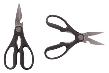 Makas beyaz arkaplanda izole edildi.