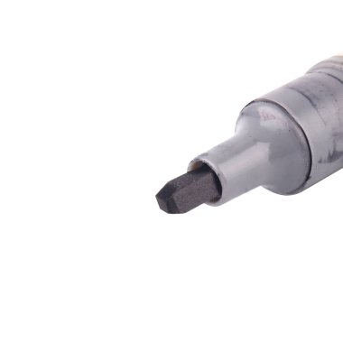 beyaz arkaplanda siyah kalem izole.