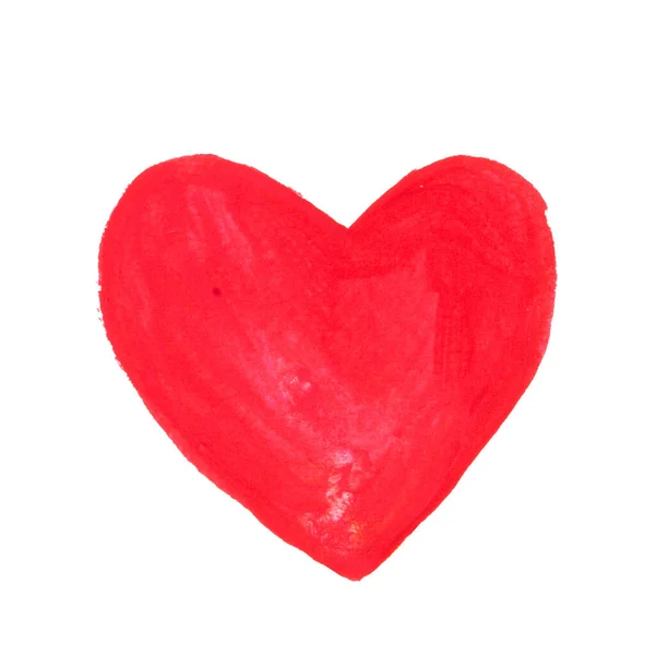 Kalp Boyası Sanatı Beyaz Arkaplanda Izole Edilmiş — Stok fotoğraf
