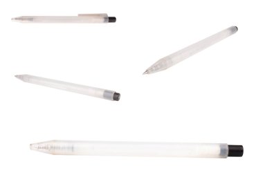 kalem plastiği beyaz arkaplanda izole edildi.