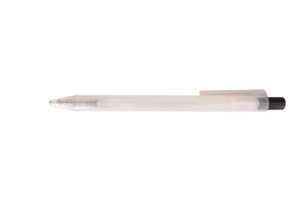 Penna Plastica Isolata Sfondo Bianco — Foto Stock