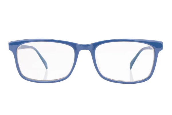 Okulary Niebieski Izolowane Białym Tle — Zdjęcie stockowe