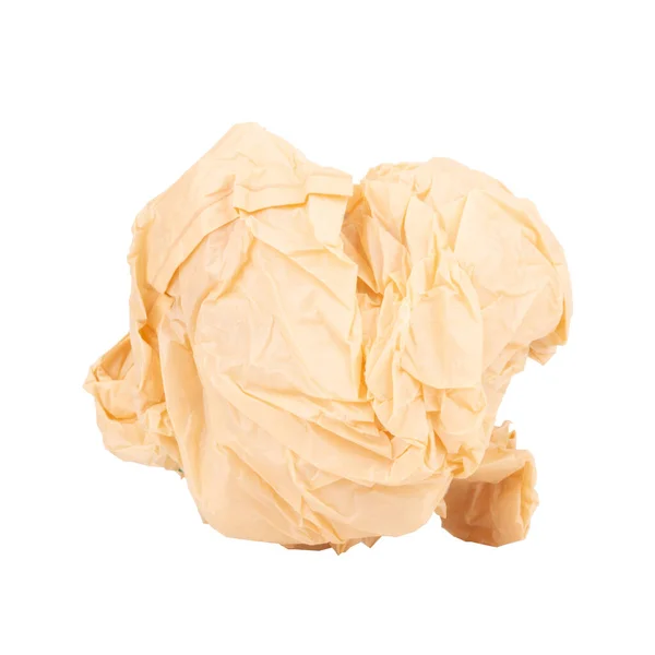 Beyaz Arka Planda Izole Edilmiş Plastik Torba Buruşmuş — Stok fotoğraf