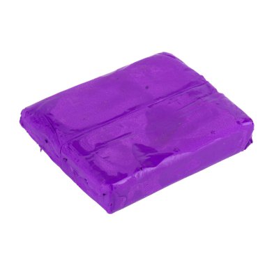 Beyaz arkaplanda izole edilmiş plastiksi mor yumru